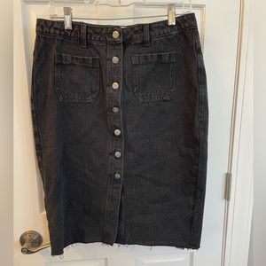 Women’s Marine Layer Denim Skirt, Black, Size 29